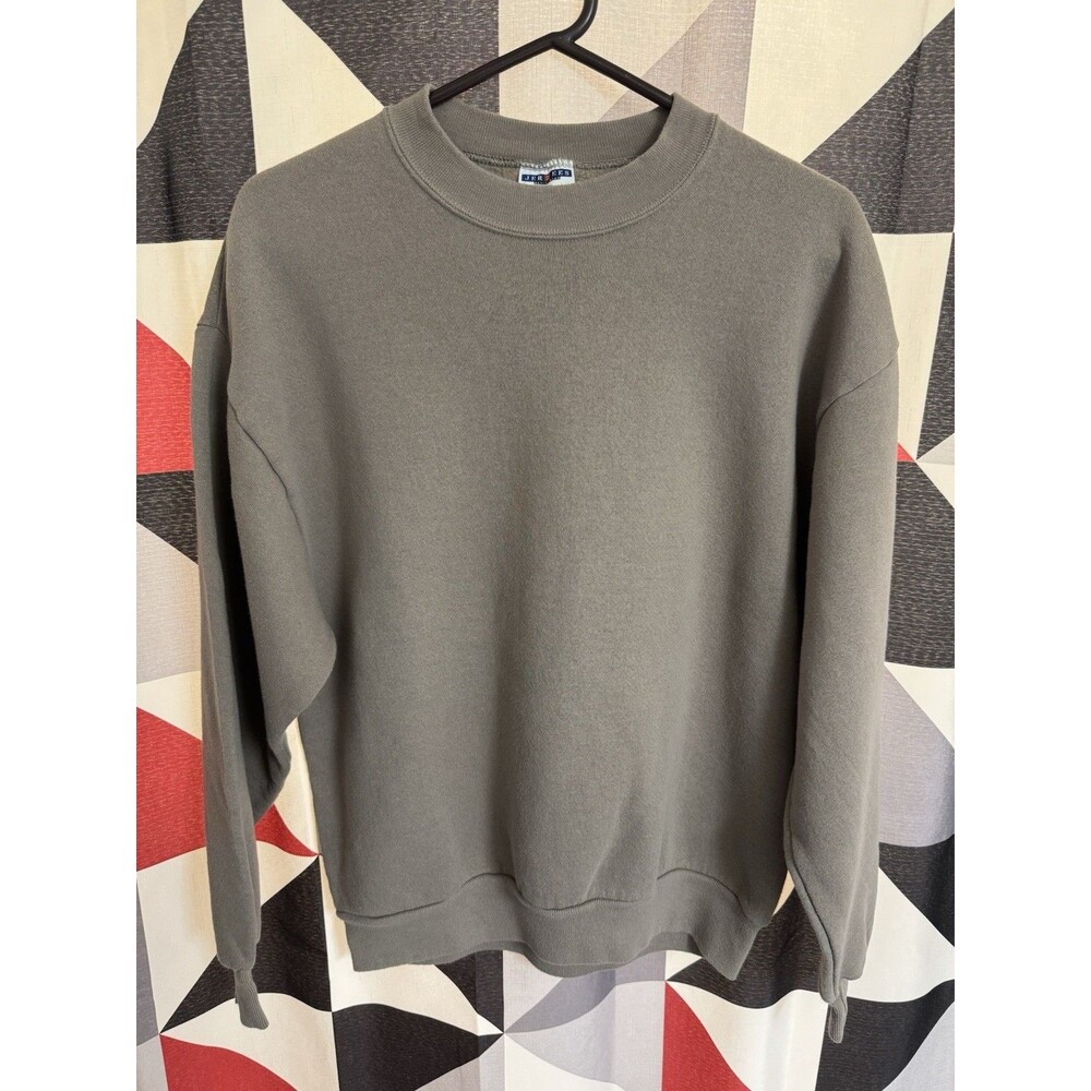 Vintage Jerzees Sweatshirt Mens Large Beige Crewneck Pullover Blank USA 80/90’s